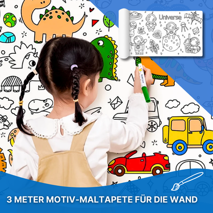 Selbstklebende Maltapete für Kinder – Kreatives Spielen direkt an der Wand!